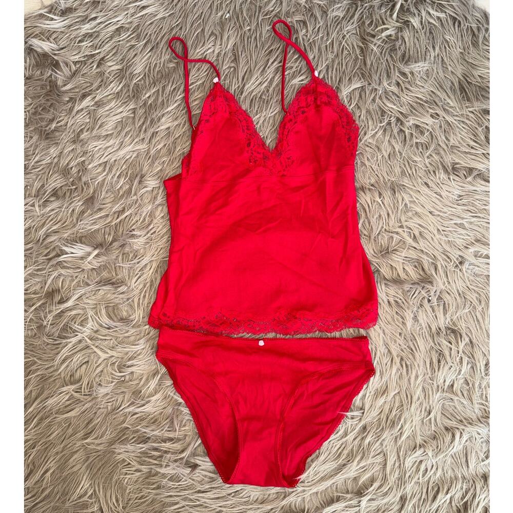 New Victoria's Secret Flower Child Cami and Bikini Set Red size M